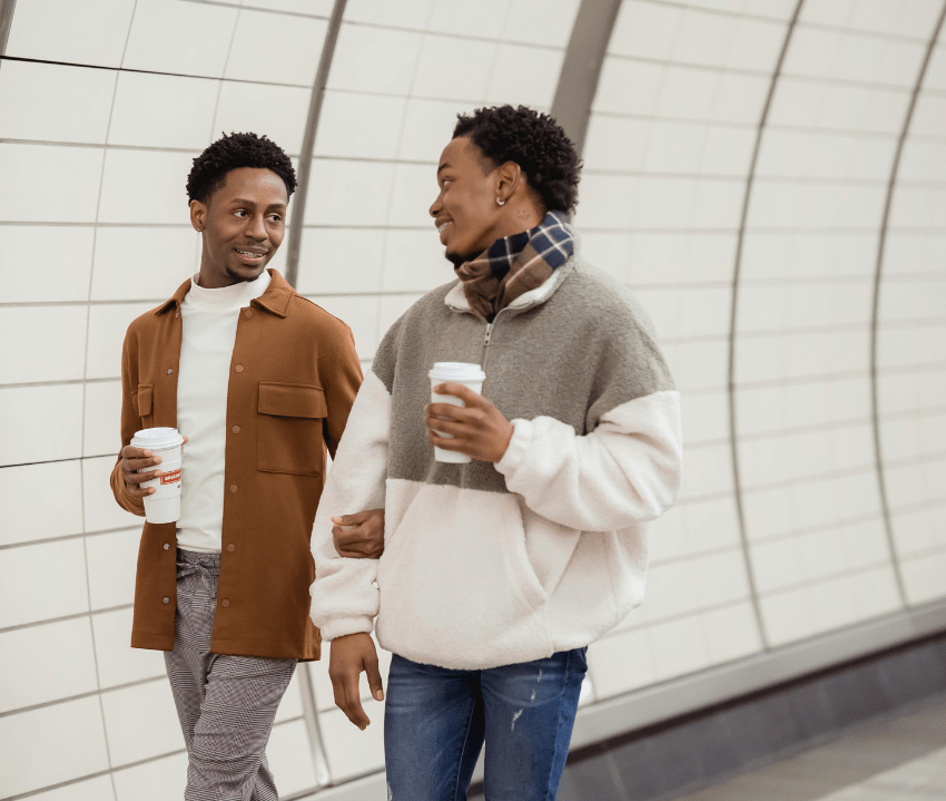 a happy queer couple after lgbtq therapy